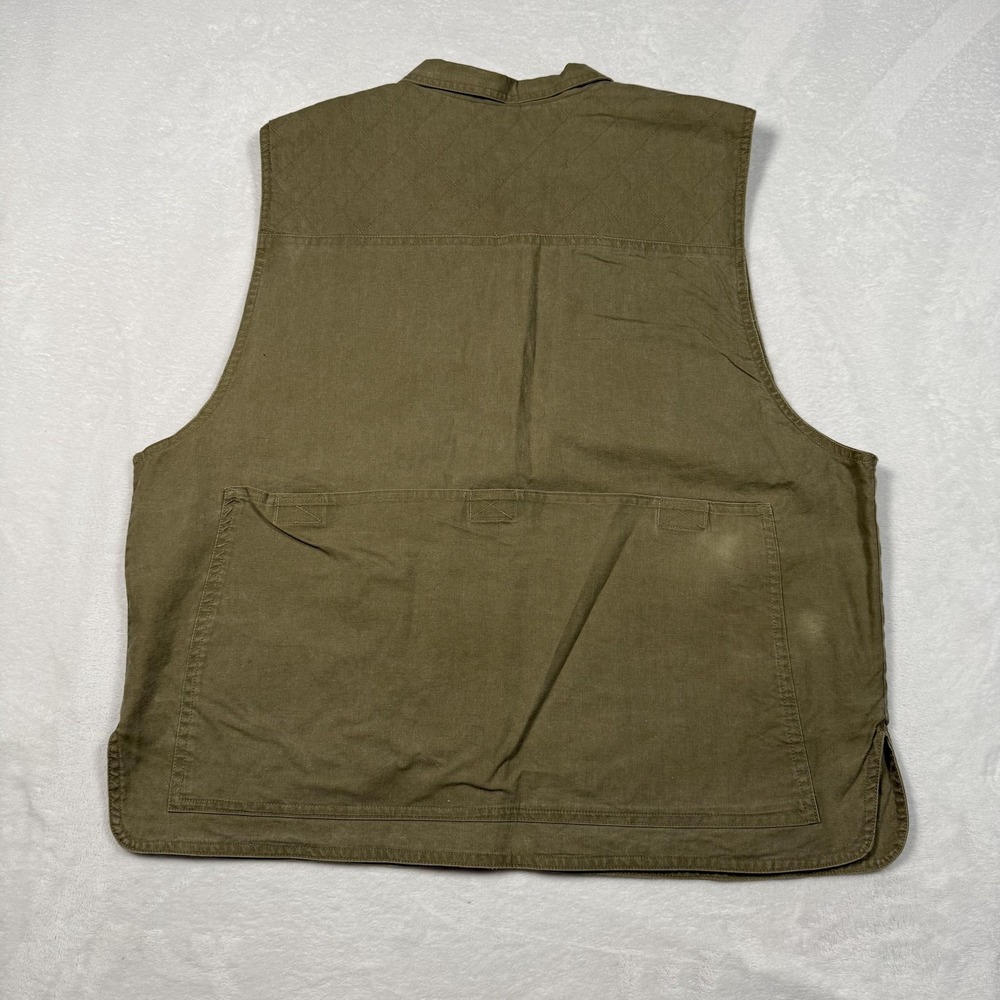 Campmor Vest Mens Large Green Cotton Utility Multi Pocket Outdoor Travel Hiking - Picture 5 of 9